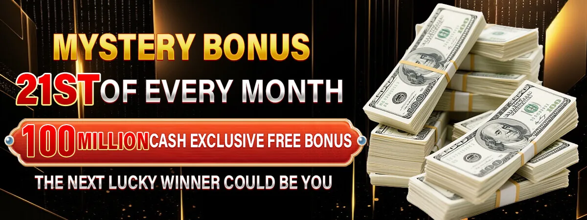 Mystery Bonus promo banner - every 21st of the month