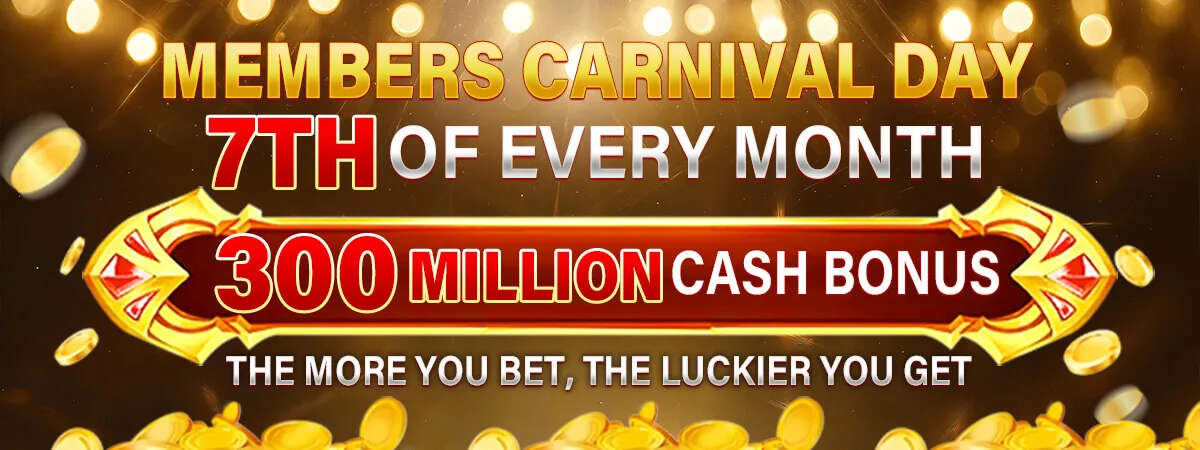 Members Carnival Day promo banner - every 7th of the month